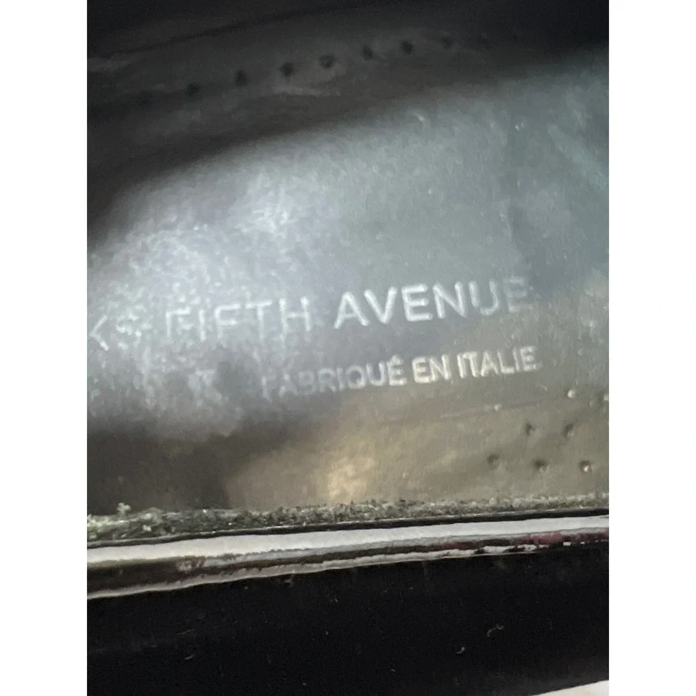 Saks Fifth Avenue Mens Black Velvet Loafers Italian Made Smoking Slippers 9 M